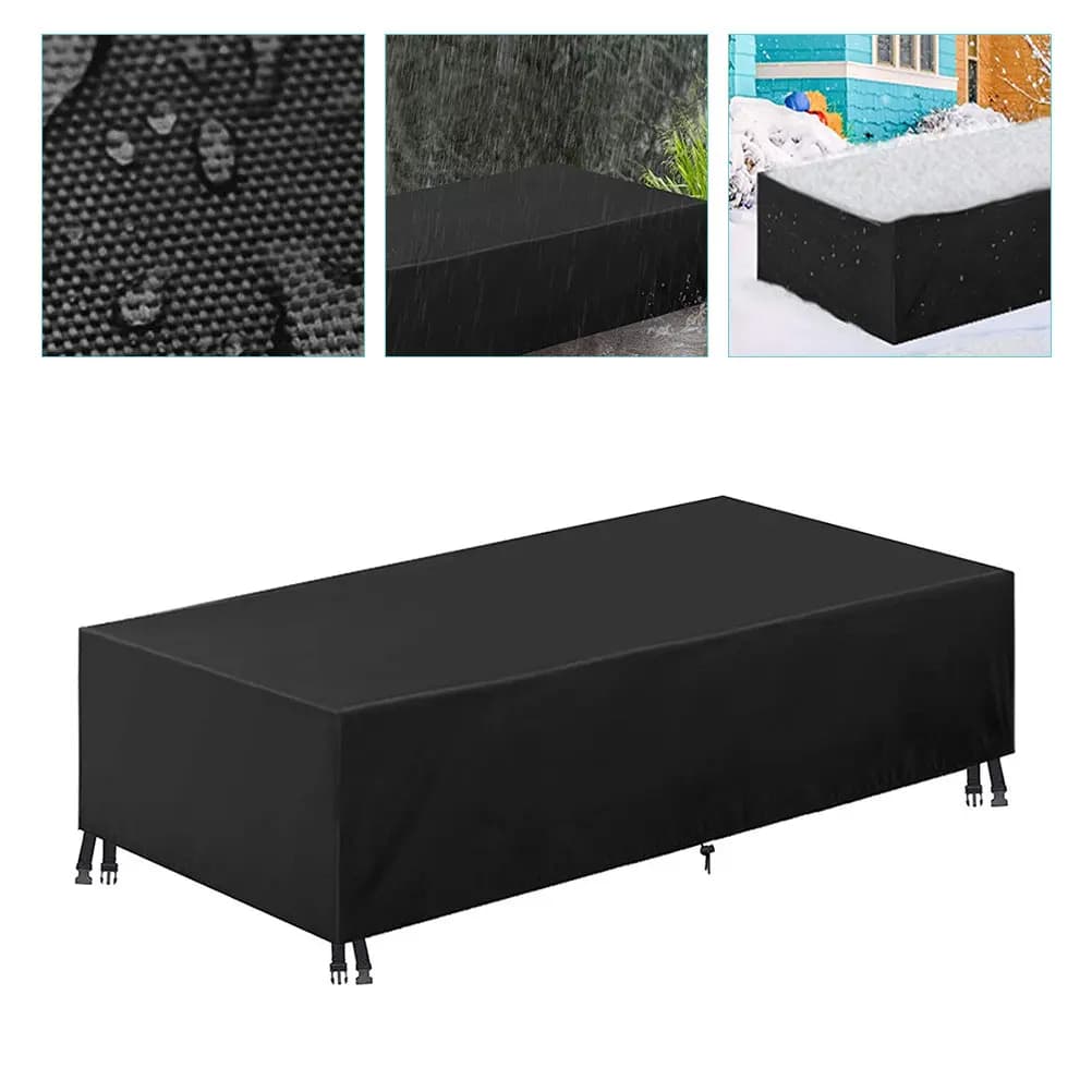 Waterproof Outdoor Furniture Cover for Patio Sofa Table Chair Garden Furniture Oxford Cloth Windproof Buckle Fastening Dust Sun
