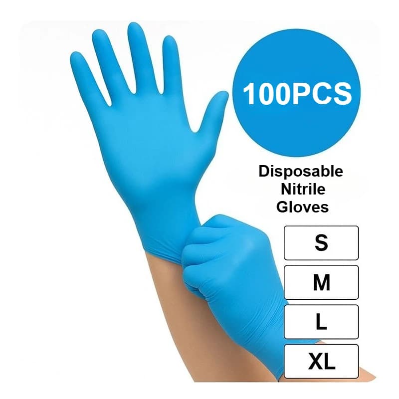 10/20/50/100PCS Bule Nitrile Guanti Usa E Getta Guanti Per La Pulizia Senza Lattice In Polvere per la Bellezza Tinture Per Capelli lavoro di Sicurezza guanto da cucina
