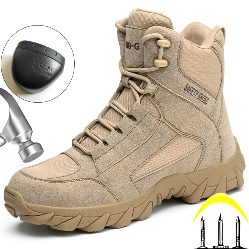Stivali da saldatura antiscottatura Scarpe antinfortunistiche antiforatura Uomo Stivali tattici da deserto per esterni Scarpe da lavoro Scarpe protettive antiscivolo