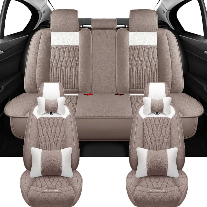 Anti-Slip Cushion Universal Car Seat Covers For Jaguar XF F-PACE I-PCAE XE artificial plush Durable Auto Interior Accessories