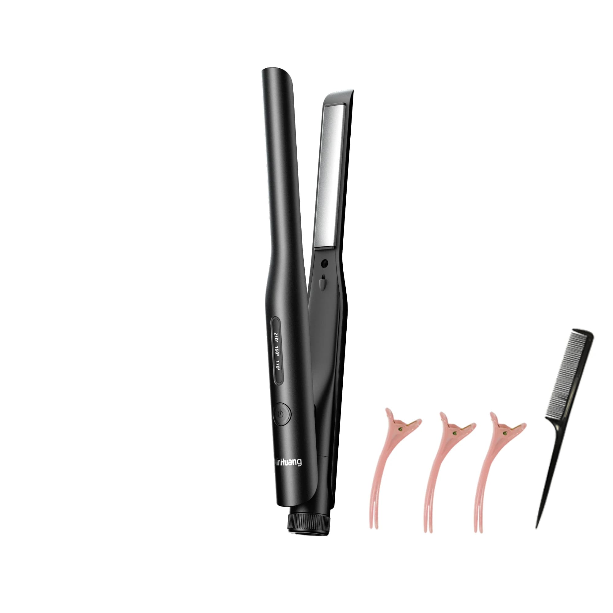 Professional Hair Plate 2 in 1 for Men, Hair Clips and Lisciacapelli with Negative Ions, Quick Heating, Styling Tool for Short Hair