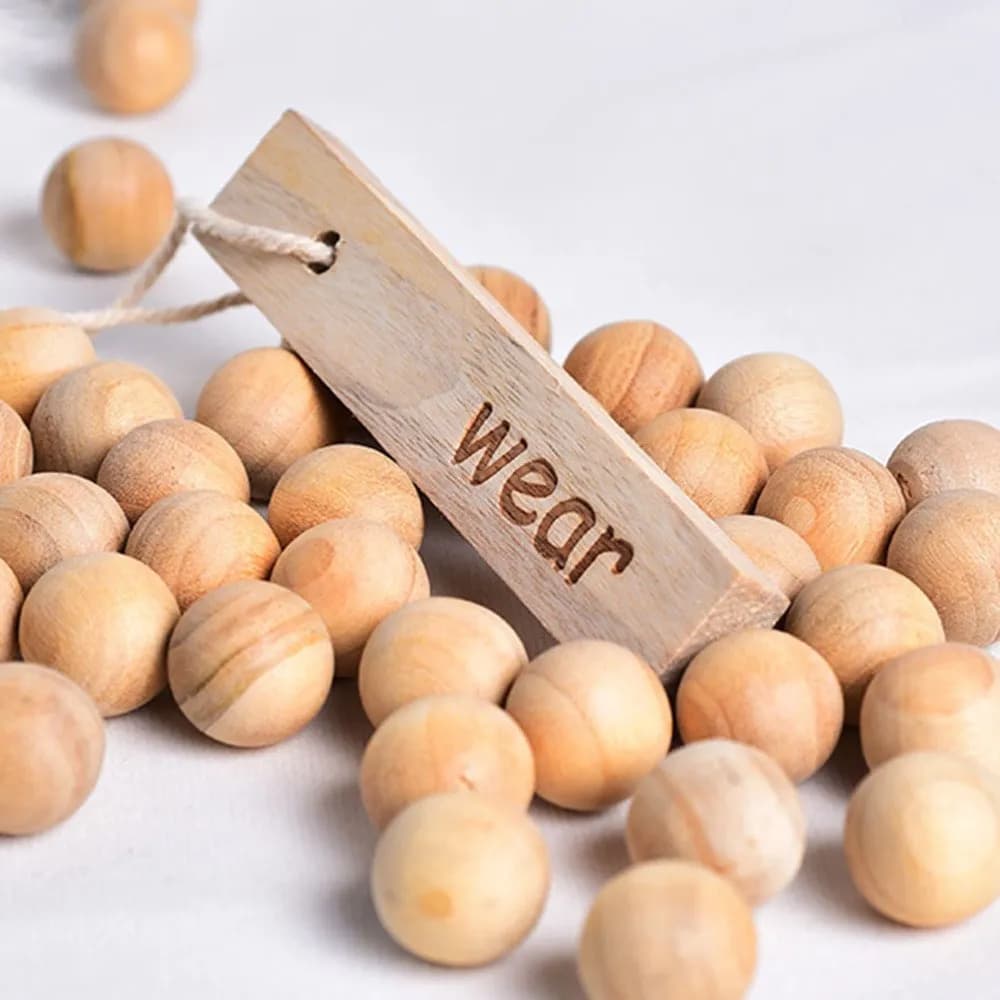 10/50/100pcs Natural cedar wood balls Candle wood repellent for drawer moths Storage boxes Sano moisture proof