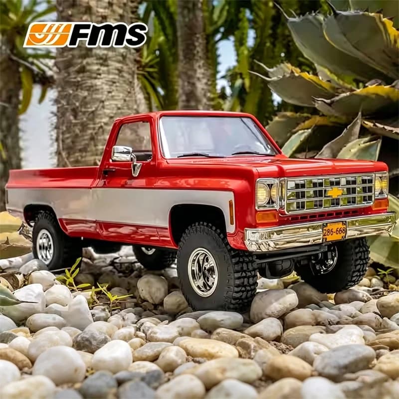 Fms 1/18 Fcx18 Chevrolet K10 Auto RC Pickup Modello di Simulazione, Auto da Arrampicata a Quattro Ruote Motrici, Auto Telecomandata per Adulti e Ragazzi
