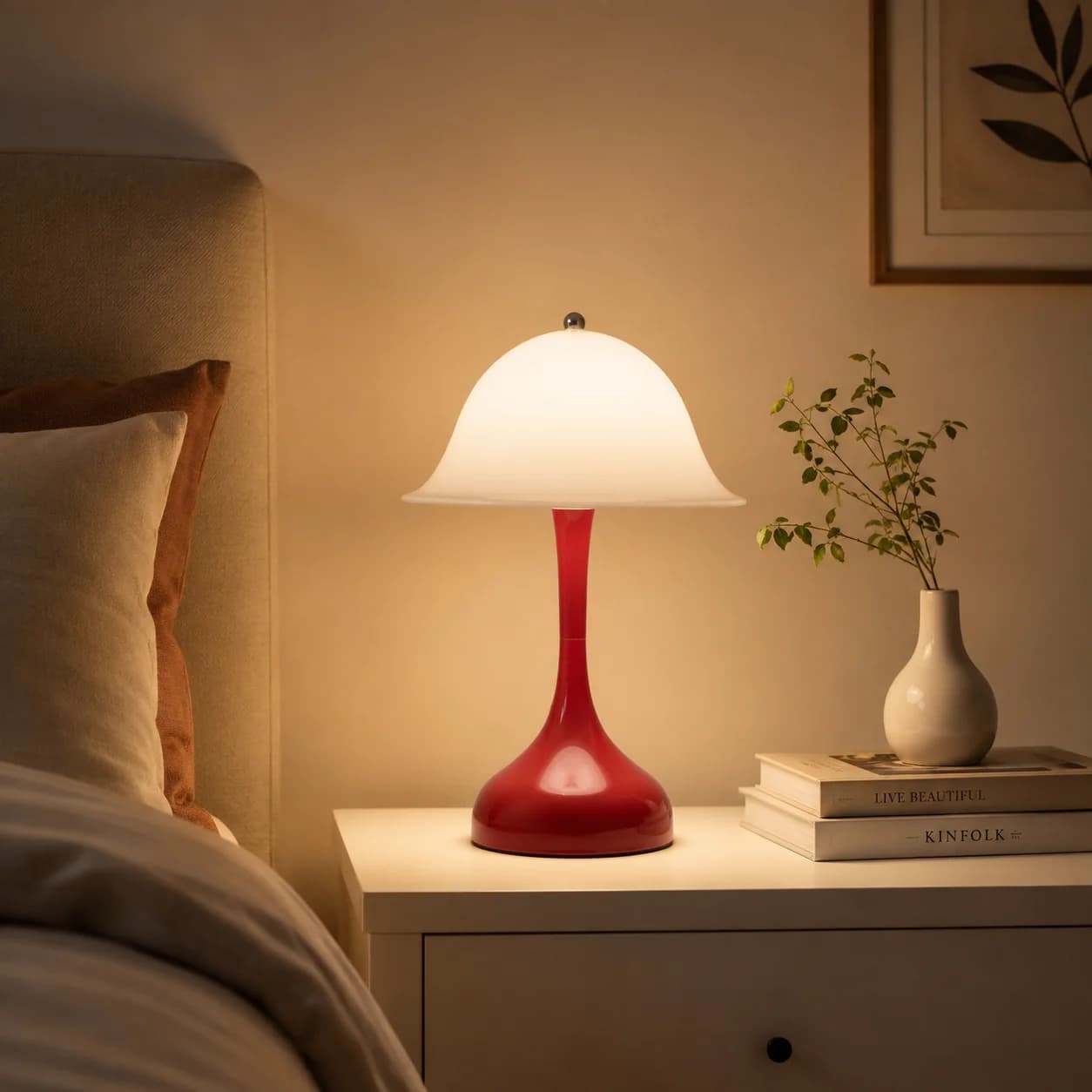 Desk Lamp LED Rechargeable Light Room Decoration Reading Light Mushroom Lampshade Lamp Light