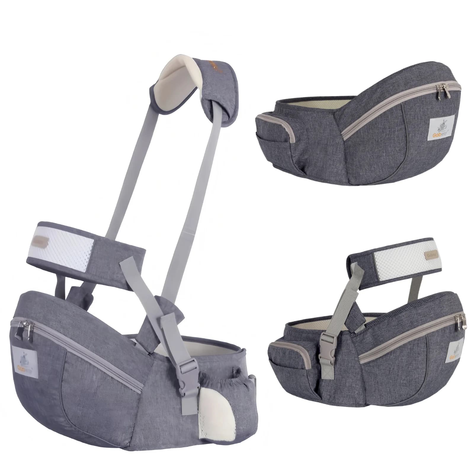 Marsupio per seggiolino per anca per bambini Sgabello per bambini per neonati con cinturino regolabile Tasca con fibbia Interno morbido Enorme spazio di archiviazione