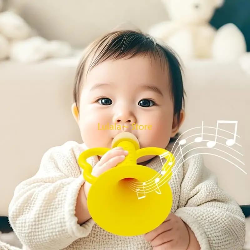 Y4QA Giocattolo per dentizione infantile multicolore con effetti sonori delicati Compagno da masticare sicuro per attività
