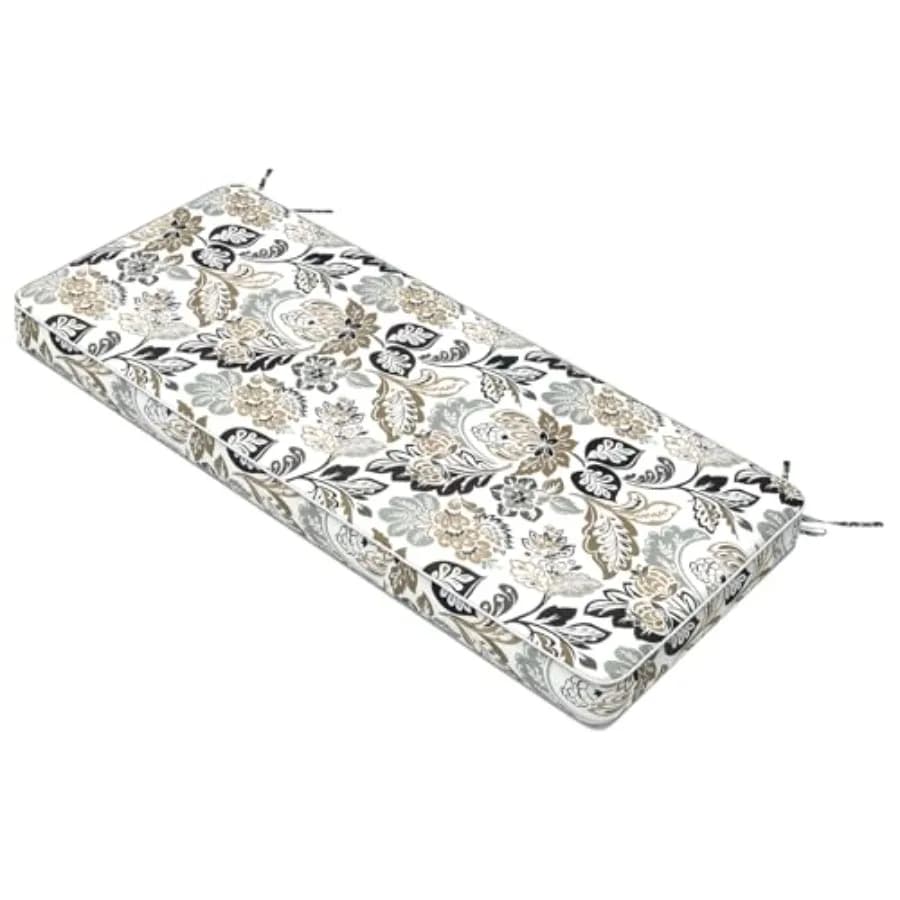 Cuscino per panca da esterno, cuscini per mobili da giardino 42x18x3 pollici, cuscino per seduta resistente alle intemperie per sedia a dondolo, divanetto da giardino e portico