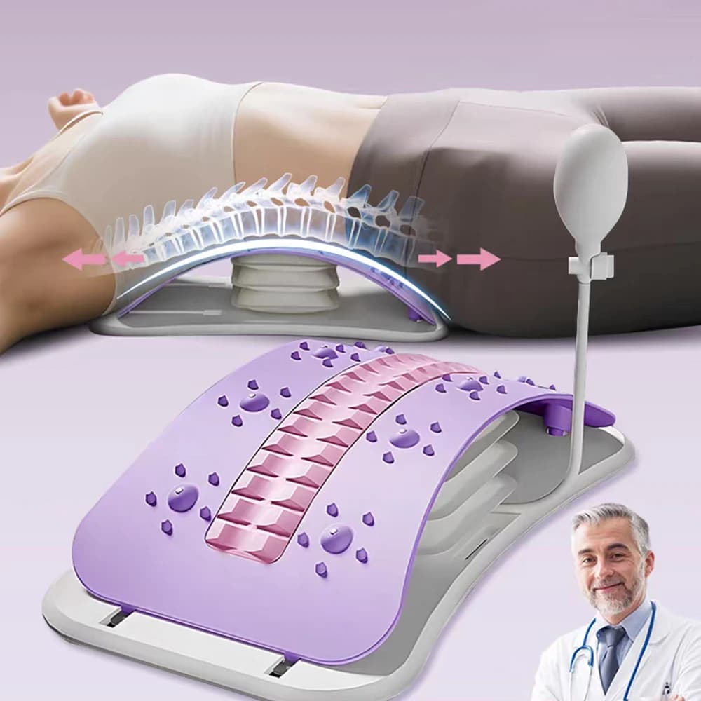 Regola la barella per la schiena per la colonna vertebrale posteriore Supporto lombare Massaggio Rilassamento muscolare Barella Terapia posturale Correttore Airbag Livello alto