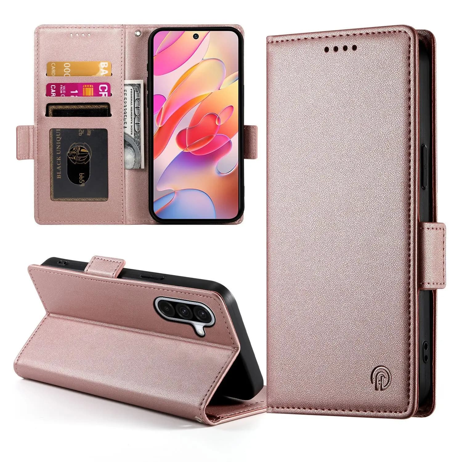 Custodia a Portafoglio di Lusso in Pelle con Blocco RFID e 3 Slot per Carte, Anti-Caduta, per Google Pixel 10 Pro XL 9A 9 8A 8 7A 7
