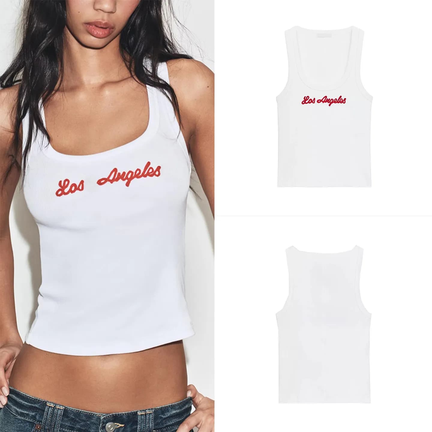 Canotta da Donna Slim Fit con Scollo Rotondo, Senza Maniche, Stampa Casual, Moda Estiva 2026, Nuovo Arrivo, Marca ZADATA, Modello Corto a H