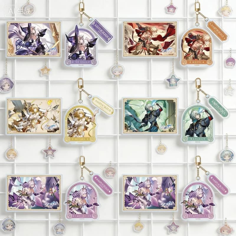 Honkai: Star Rail Anime Dan Heng Feixiao Firefly Acrylic Pendant Keychains Bag Decorations Game Decorations Accessories