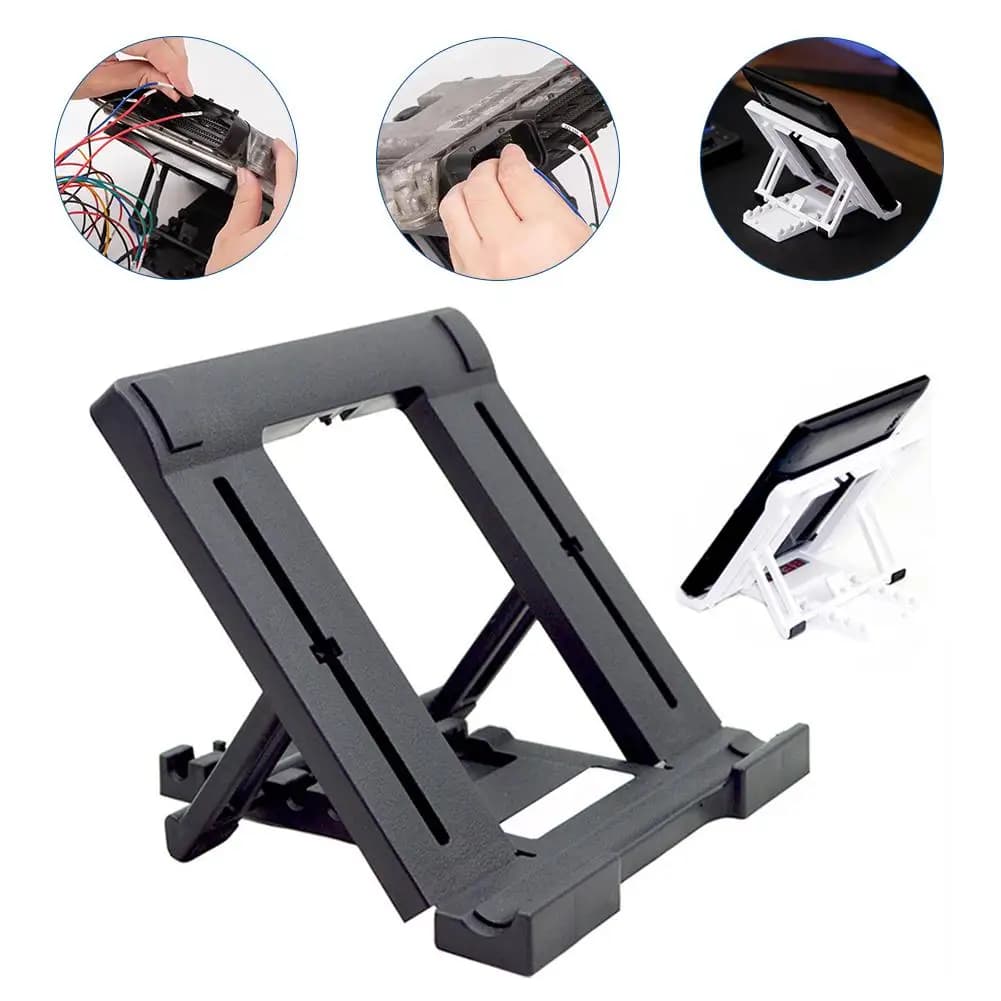 Tablet Holder Foldable Stand Universal Bracket Mini Support Black for Children Horizontal Vertical Durable Charging Gaming Video