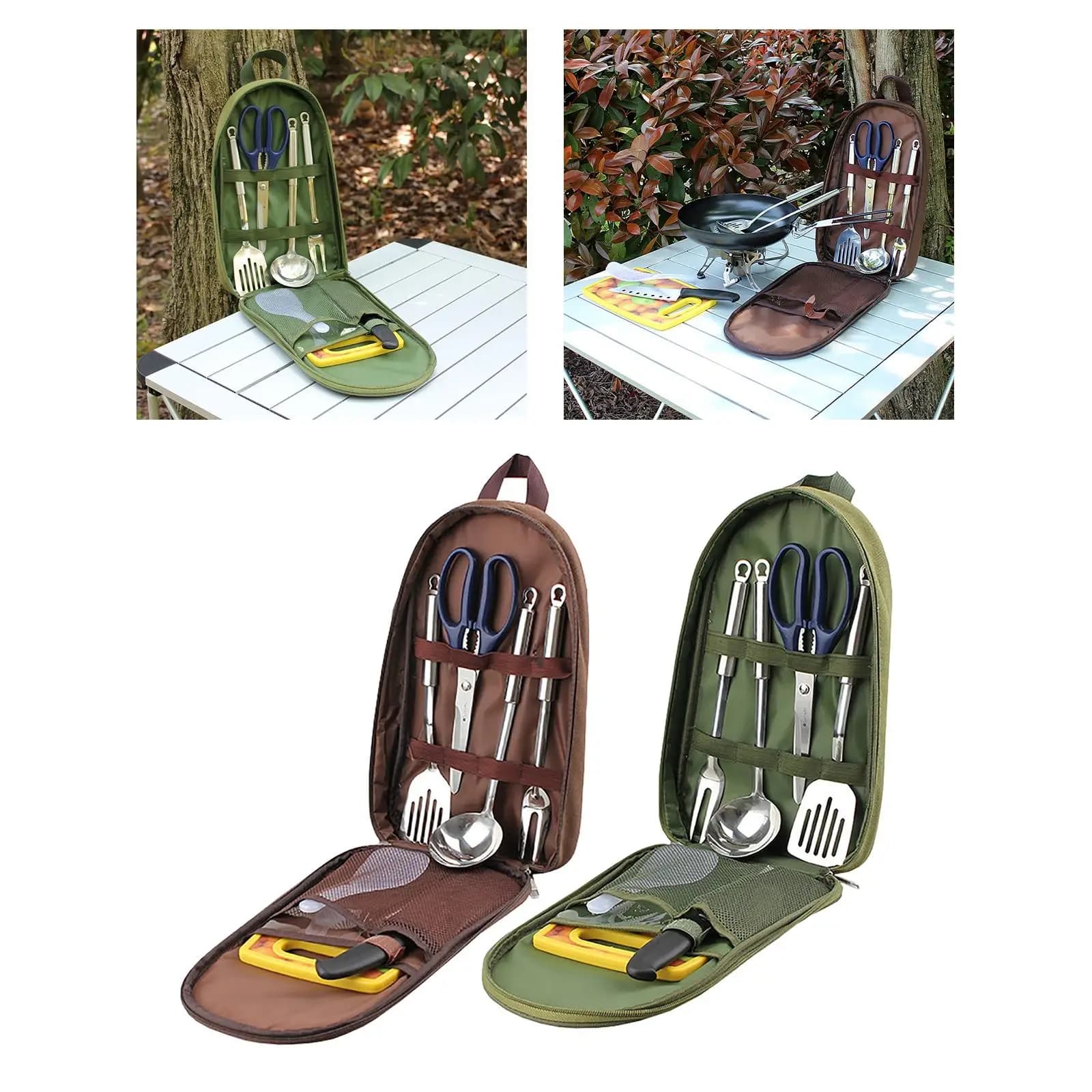 Set of portable 7-piece camping kitchen utensils Set of kitchen utensils Kitchen utensils Kitchen utensils Kitchen utensils