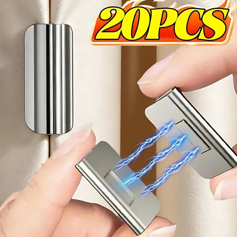 20/2 Pieces Magnetic Curtain Button, Removable Fixing Clip, Light Adjusting Clip, Magnetic Screen Closure Window