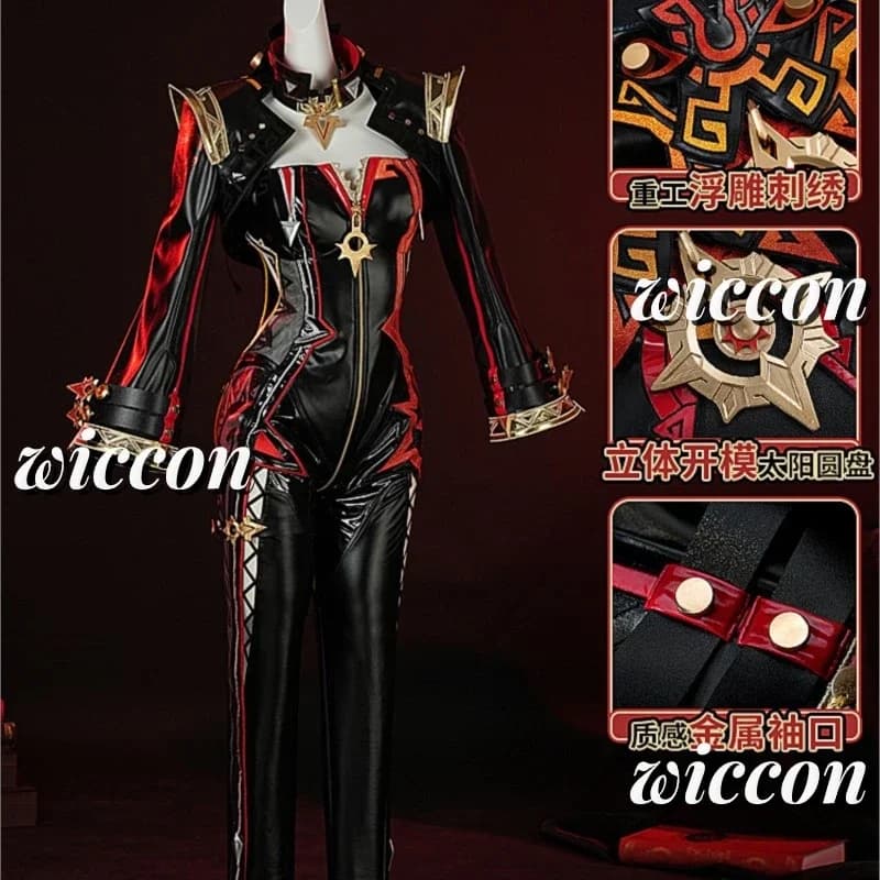 CosplayGenshin Impact Mavuika Cosplay Costume Pyro Archon Uniform Suit Wig Sexy Women Halloween Party Carnival Role Play Outfit
