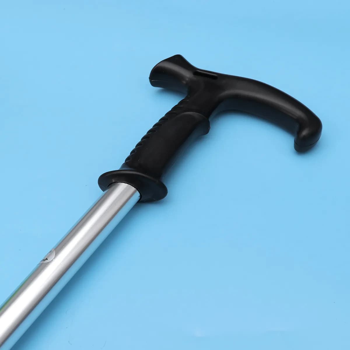 6 sections aluminum alloy adjustable trek stick, non-slip, for outdoor excursions, climbing, older men, silver color
