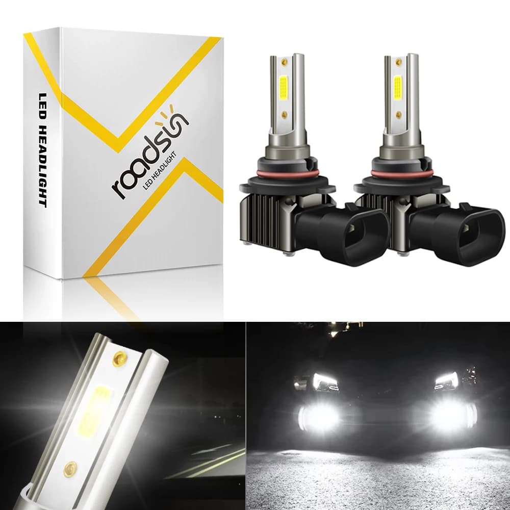 2 Pezzi Luci LED H4 H7 200W 22000LM Lampadine Faro 6000K H8 H9 H11 9005 9006 9012 Wireless per Auto Chip DOB Bianco Plug&Play