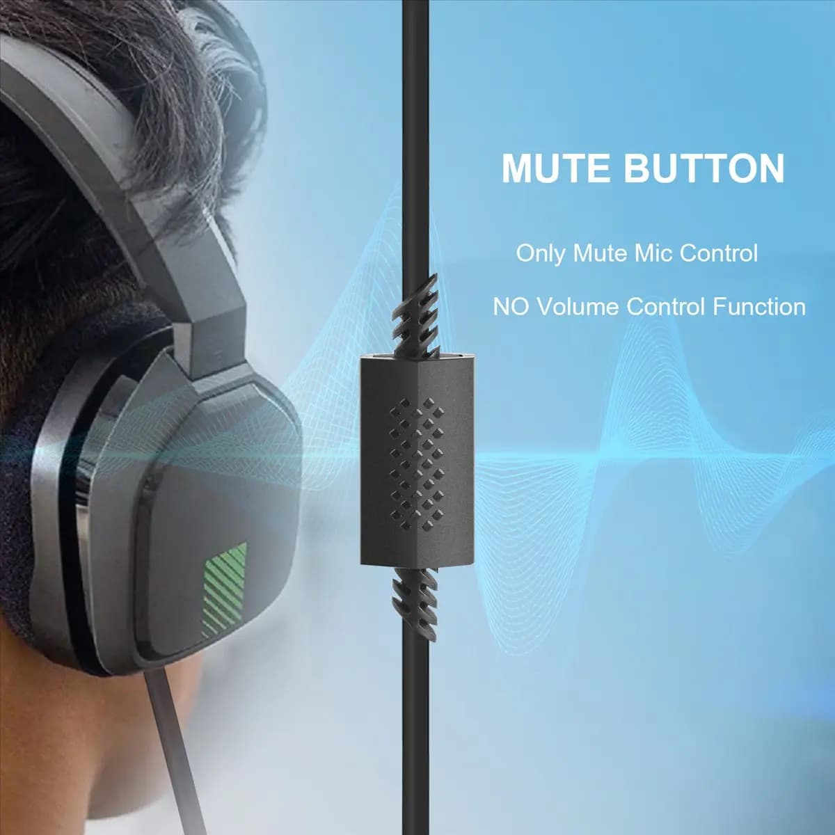 (A26M) Cavo di Ricambio per Cuffie, Cavo Inline con Pulsante Mute da 2,0M per Cuffie da Gaming Astro A10/A40, Controller Xbox e PS4
