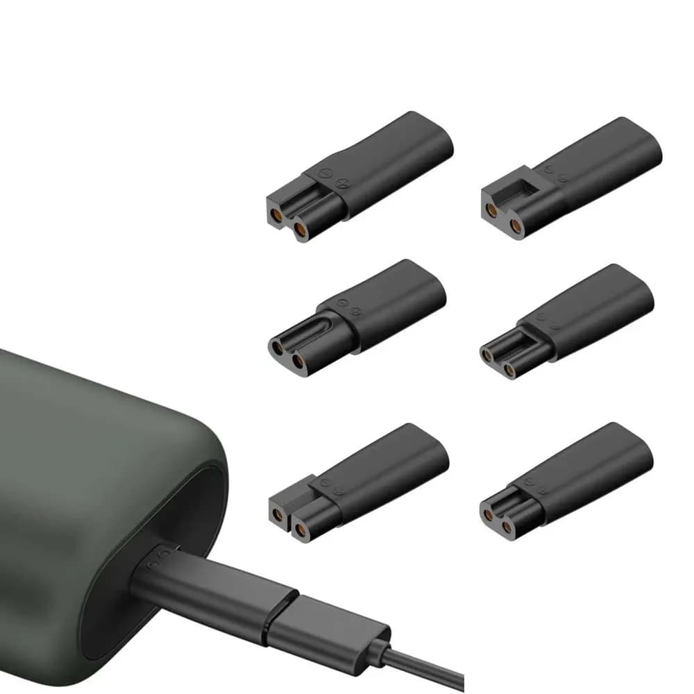6 PCS USB C to DC 5V 2Pin 1.8mm 2.35mm Power Charge Adapter for Electric Hair Clipper Beard Trimmers Shavers Beauty Instruments