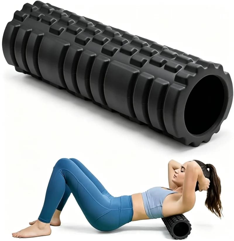 1 Foam Roller Yoga Column Fitness Yoga EVA Foam Roller Yoga Stick Deep Tissue Massage Roller, Suitable for Back and Leg Muscle