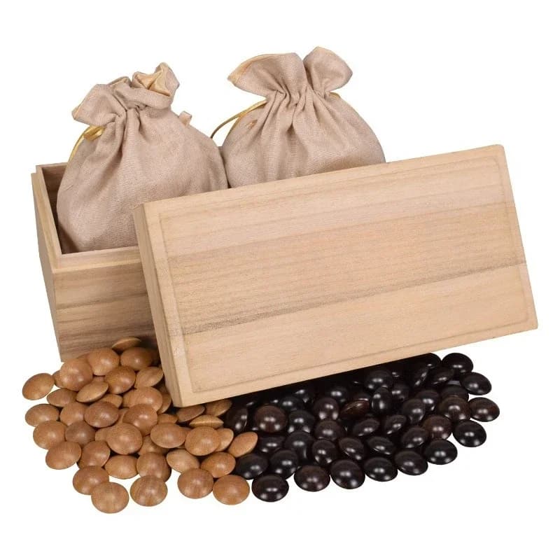Solid wood Go chess set High-grade natural rosewood Go chess pieces Wooden black and white chess pieces