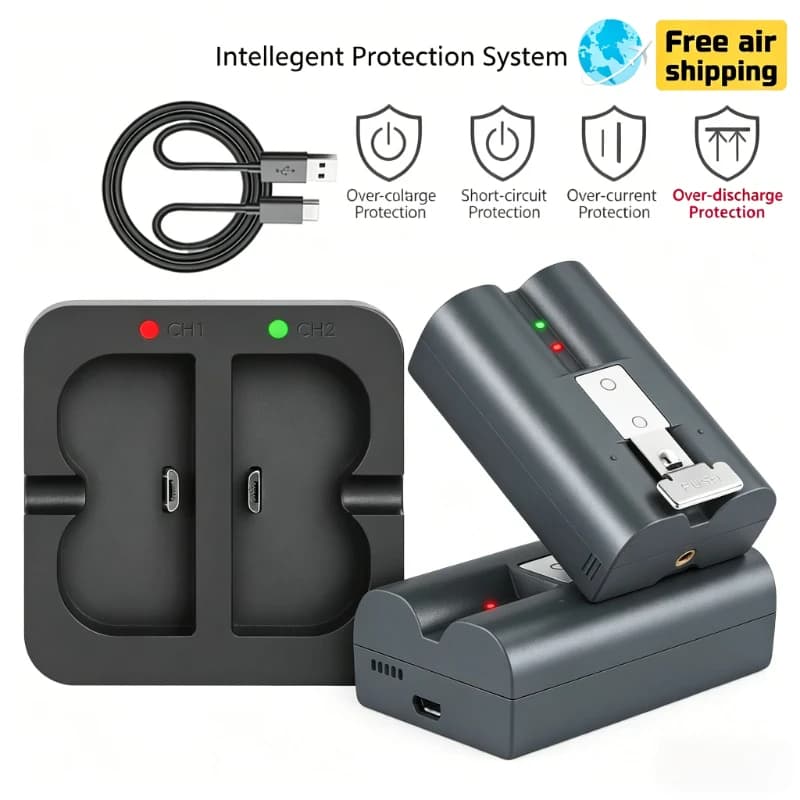 Kit di sostituzione batteria 6040mAh RV4 V4 per Ring Video Doorbell 2 3 4 3 Plus Stick Up Cam Solar Spotlight Cam con doppio caricatore