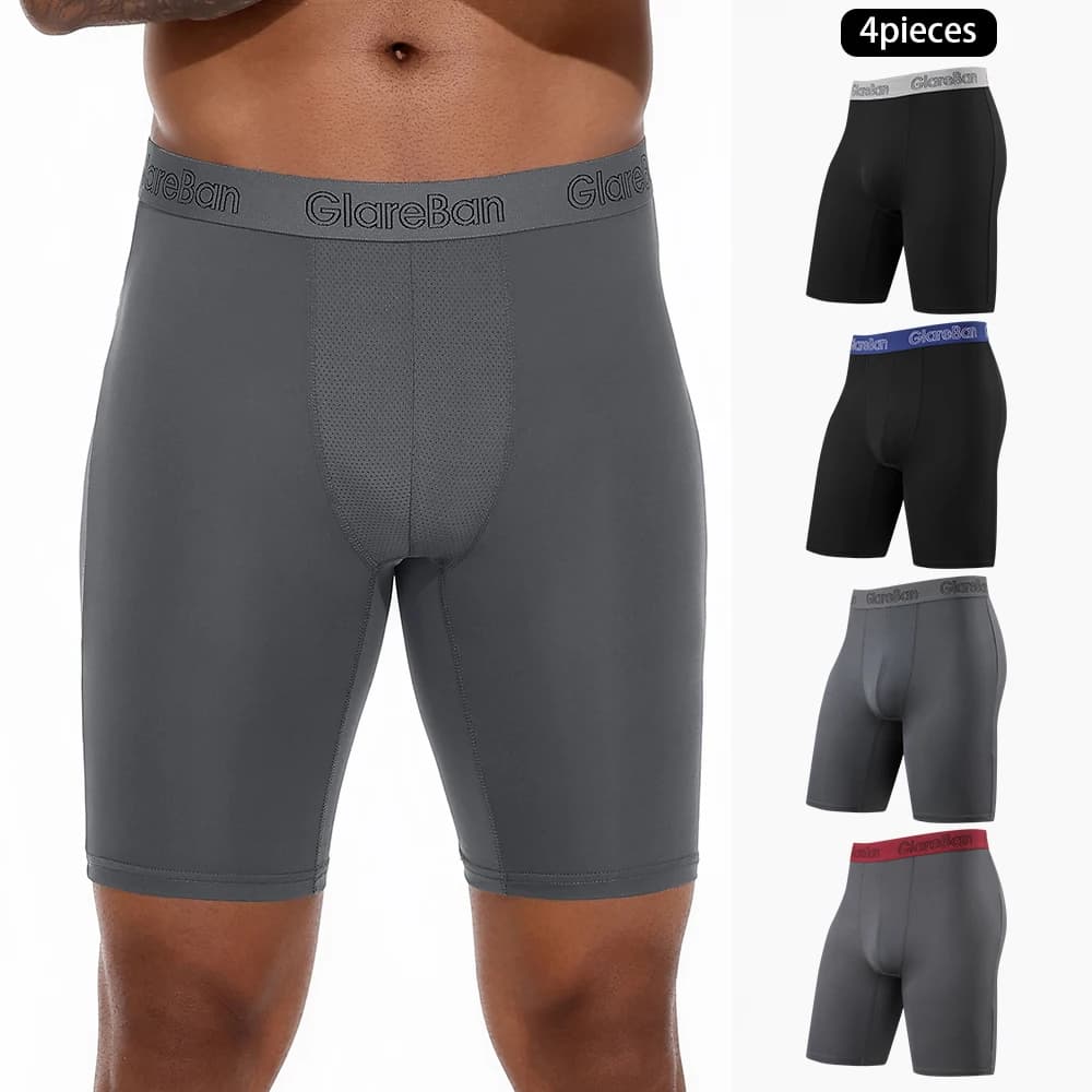 4Pcs Set Classic Quick Dry Man Boxer Shorts Briefs smooth Underpants Underwear Pants Panties Male Menswear Cosy Fine Lingerie