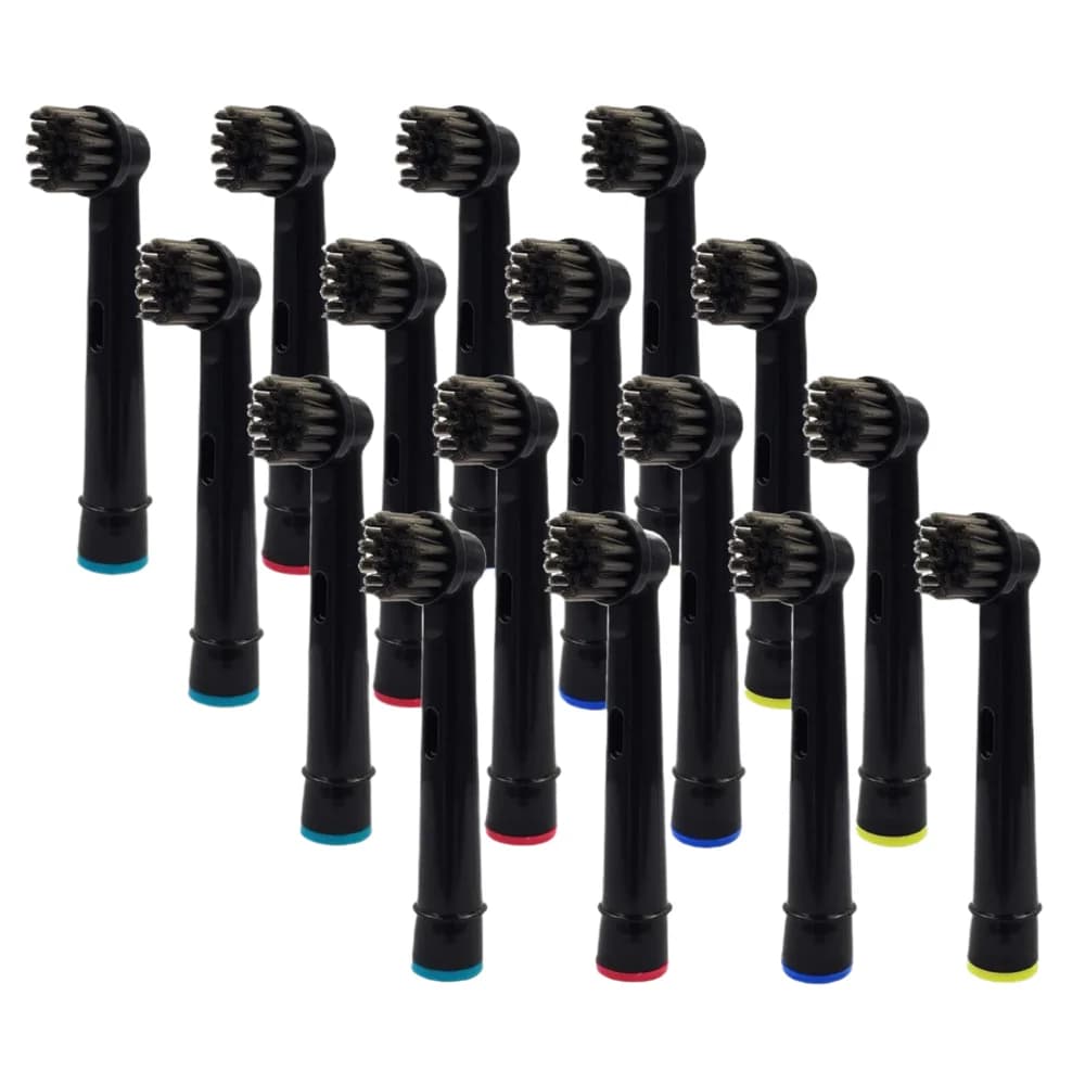 Black bamboo carbon brush heads for Oral B Advance Power/Pro Health/Triumph/3D Excel/Vitality Precision