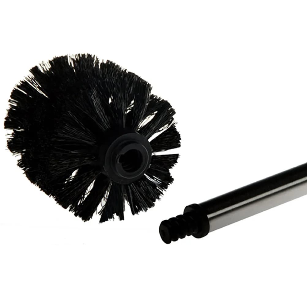 Set di 4 Spazzole per WC con Setole in Plastica PP, Manico in Acciaio Inox, Pulizia a 360 Gradi, Resistente agli Odori, Nero, per Pulizia del Bagno