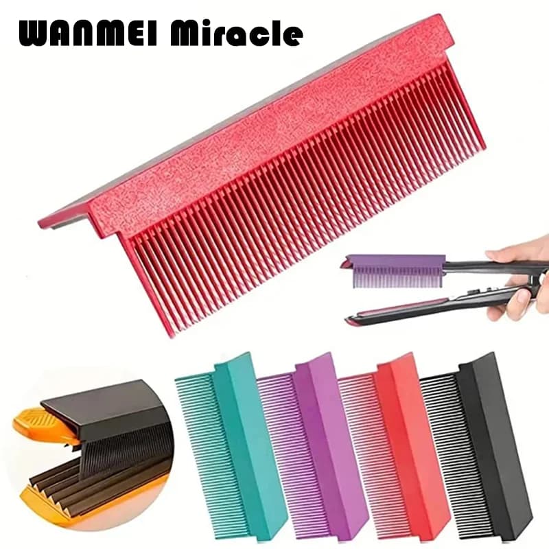 1 pc comb to smooth the barber sticks to flat iron for low hair plate and high temperature tool for styling your travel hair