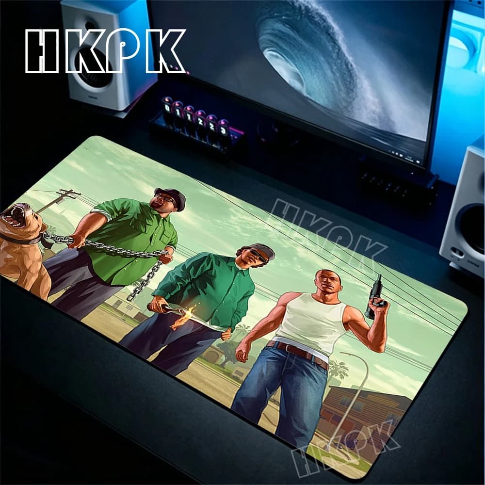 Grand Theft Auto Gamer Large Mouse Pad Speed Gaming Computer Accessories Big Mousepad PC Keyboard Completo Desk Mat Mausepad XL