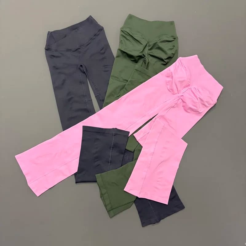 Leggings da donna Vision Flares a vita incrociata senza cuciture, pantaloni a zampa per palestra, yoga, corsa, allenamento, fitness, sport, pantaloni a gamba larga