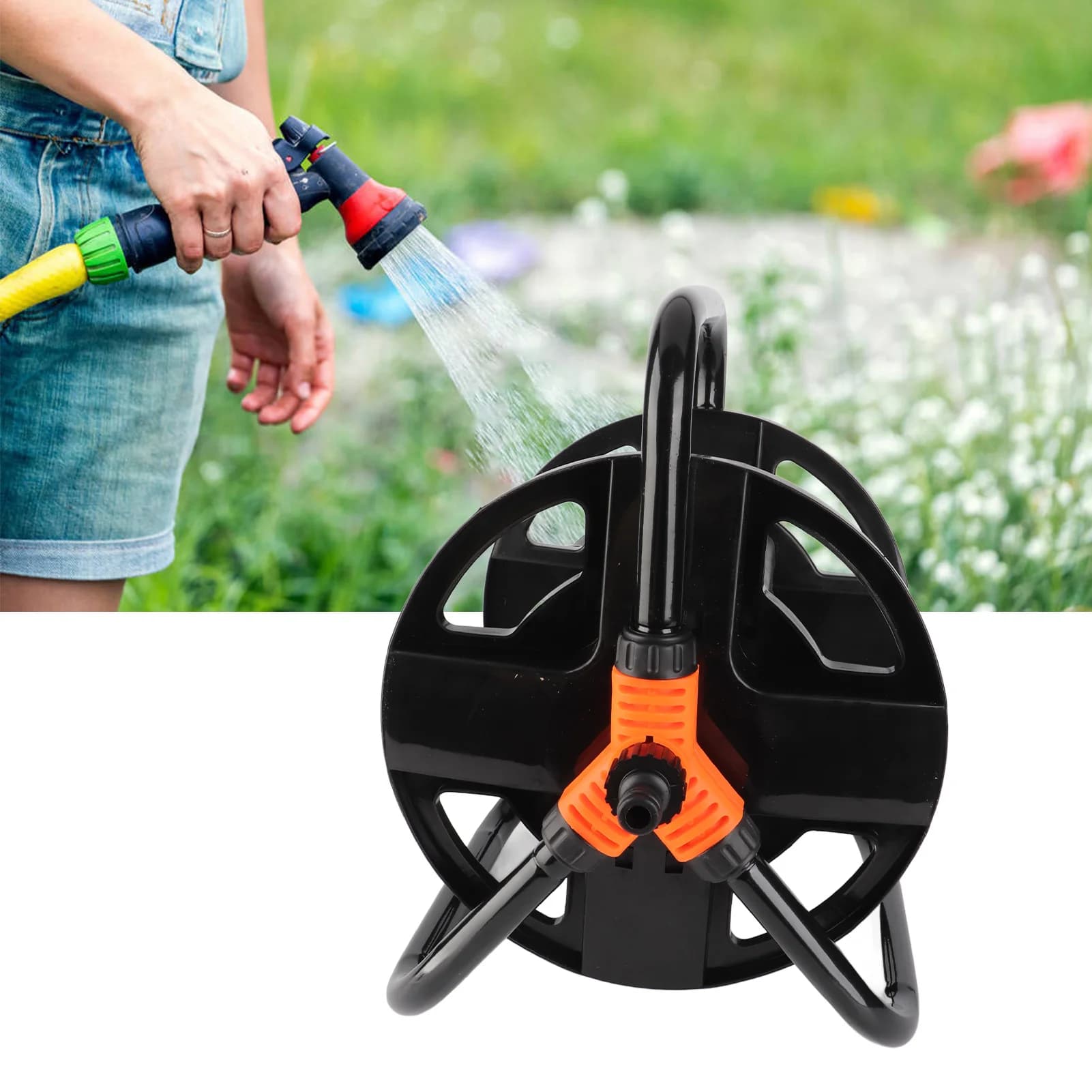 Single Arm Wrapping Water Pipe Storage Rack ABS Single Arm Washer For Garden Car Wrapping For Irrigation