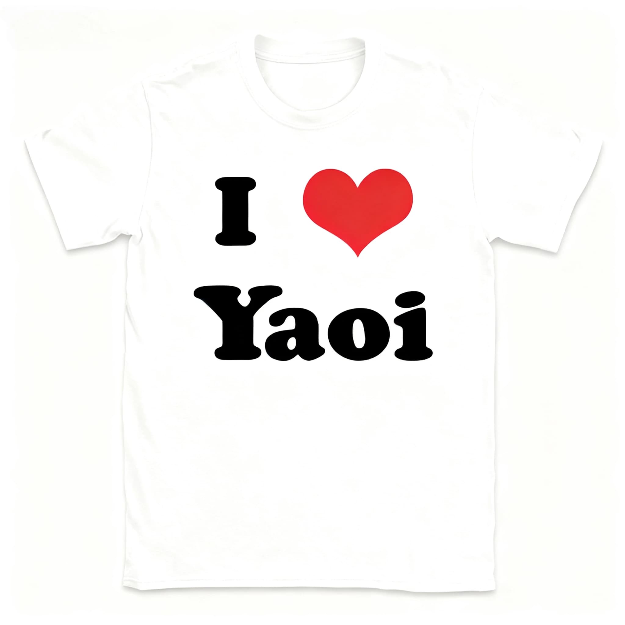 Divertente maglietta I Love Yaoi con collo rotondo, casual, a maniche corte, streetwear, maglietta regalo di compleanno, abbigliamento da donna