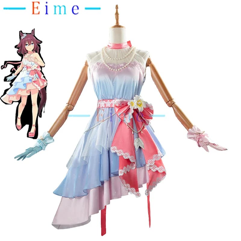 Costume Cosplay Sakura Chiyono O, Abito da Gioco Pretty Derby, Vestito da Ballo Carino per Donne, Uniforme di Halloween, Completo per Feste su Misura