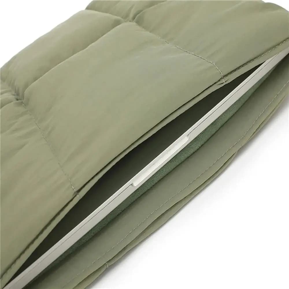 14 16 pollici Cuscino Custodia per laptop Chiusura automatica Trapuntata Puffer Custodia da trasporto Uomo Donna Puffy Borsa per notebook Ufficio Scuola