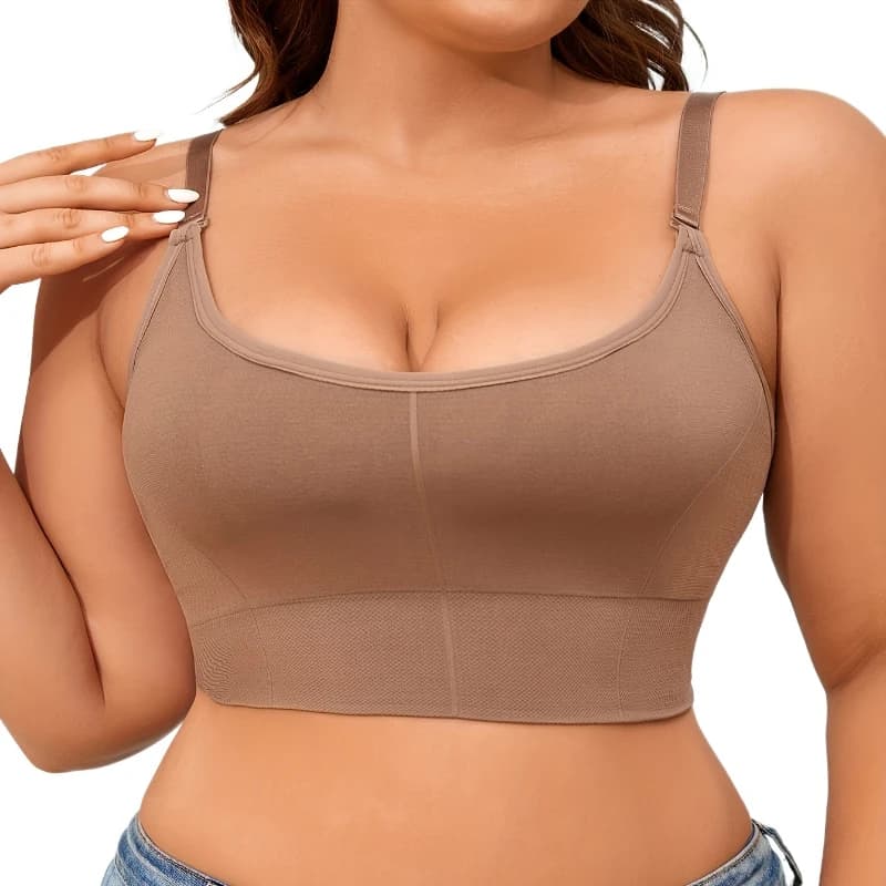 Women Bra Plus Size Seamless Brassiere Breathable Wire Free Bralette Underwear Comfortable Active Padded Brassiere Crop Top