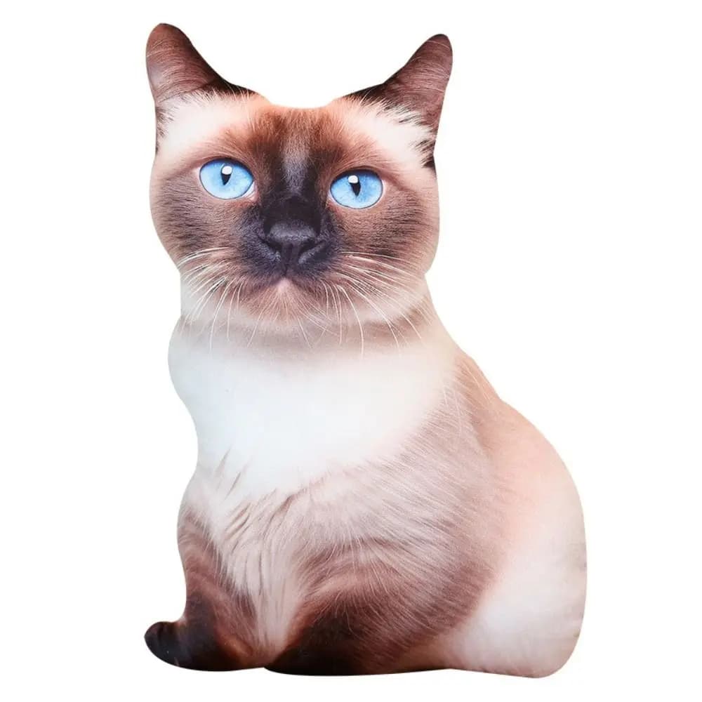 Lifelike Simulation Cat Pillow Cartoon Kawaii Animal 48CM Soft 3D Cat Creative Gift
