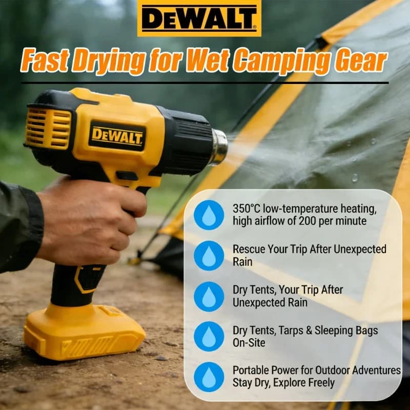 Dewalt DCE530N 20V Cordless High-Power Heat Gun: Multifunctional Hot Air Blower for Effortless Welding & Heat Shrink Wrapping