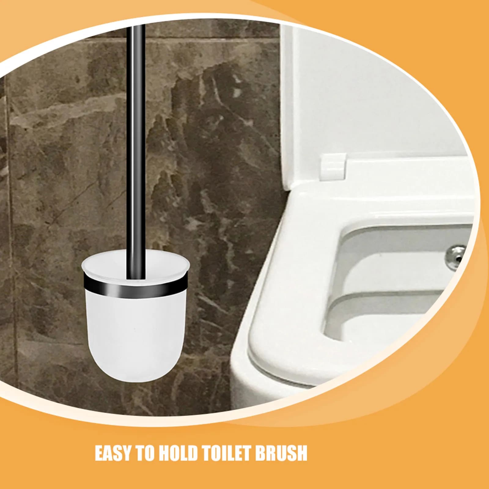 2 Pezzi Porta Spazzole WC in Plastica, Design Semplice, Contenitore per Spazzole per la Pulizia del Bagno, Porta Utensili per la Pulizia del WC