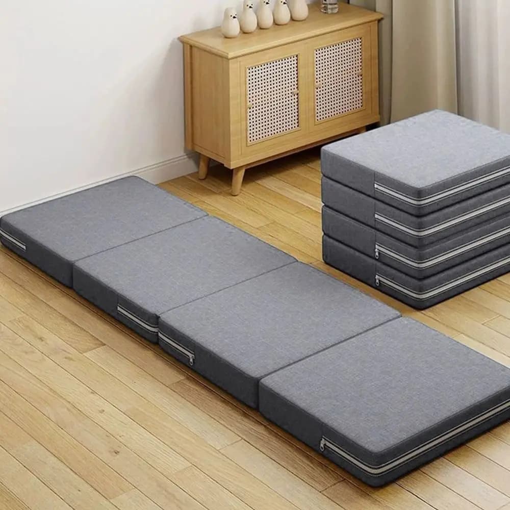Materasso Portatile in Memory Foam, Design Pieghevole, Rivestimento Rimovibile, Tappetino per Pisolino in Ufficio, Divano Pigro Portatile per Ufficio
