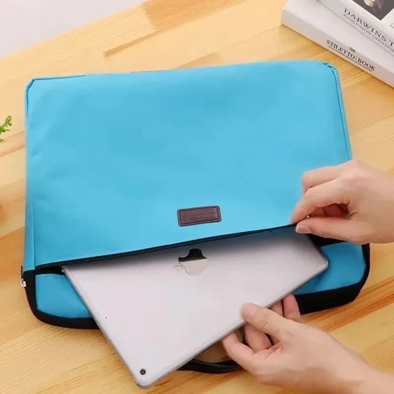 Borsa in tela con cerniera Borsa per documenti in carta Cartella di file A4 Valigetta portatile Forniture per ufficio di cancelleria Personalizza il logo