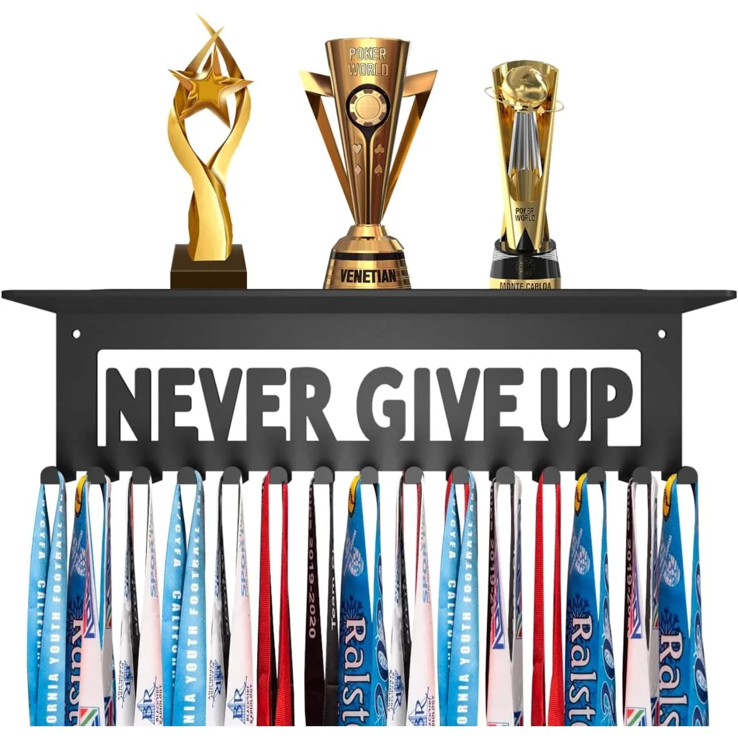 1pc Metal Medal Hanger, Wall Mount Trophy Rack for Medals & Ribbons, Easy to Install