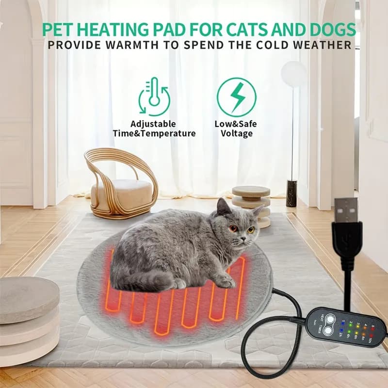 Tappetino riscaldante USB Foglio riscaldato pieghevole Cuscino riscaldato per seggiolino auto Scaldino per sedile Tappetino riscaldante caldo invernale per rettili per animali domestici impermeabile