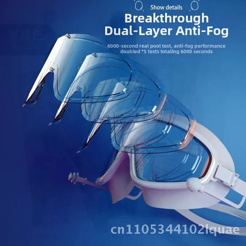 HD Dumping Swimwear Waterproof Sub Glasses with Large Frame for Men and Women Professional Swimming Equipment in Stock