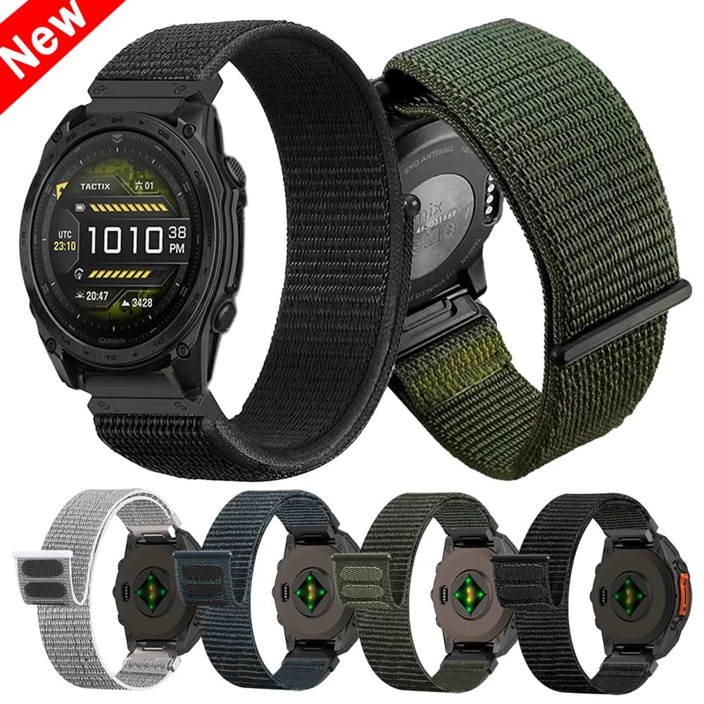 Cinturino sportivo in nylon QuickFit da 26mm 22mm per Garmin Tactix8 Quatix/Enduro 3/Epix Pro/Instinct 3/Fenix8 Pro E 7x 6 Sostituisci cinturino