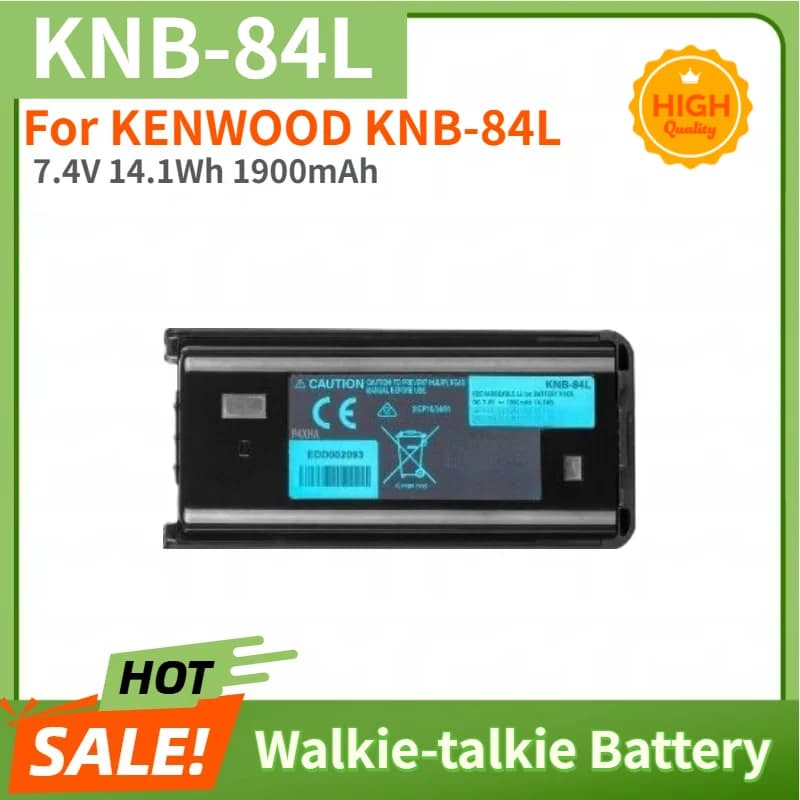 KNB-84L High Quality Walkie-talkie Battery 7.4V 14.1Wh 1900mAh for KENWOOD KNB-84L Brand New Replacement Battery