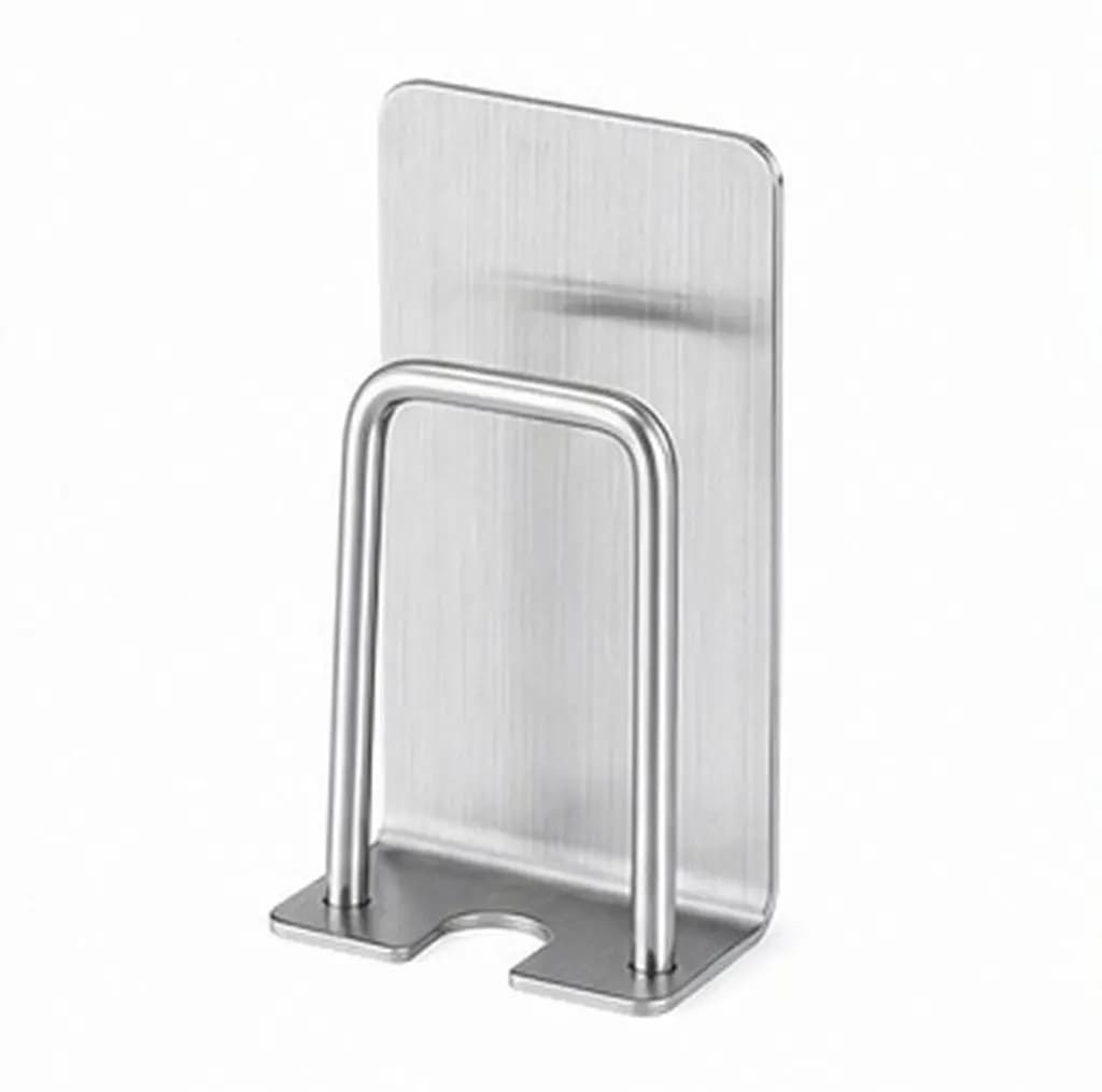 2Pcs Stainless Steel Toothbrush Holder Wall Mounted No Drill Toothbrush Rack Bathroom Storage Organizer Cup Holder