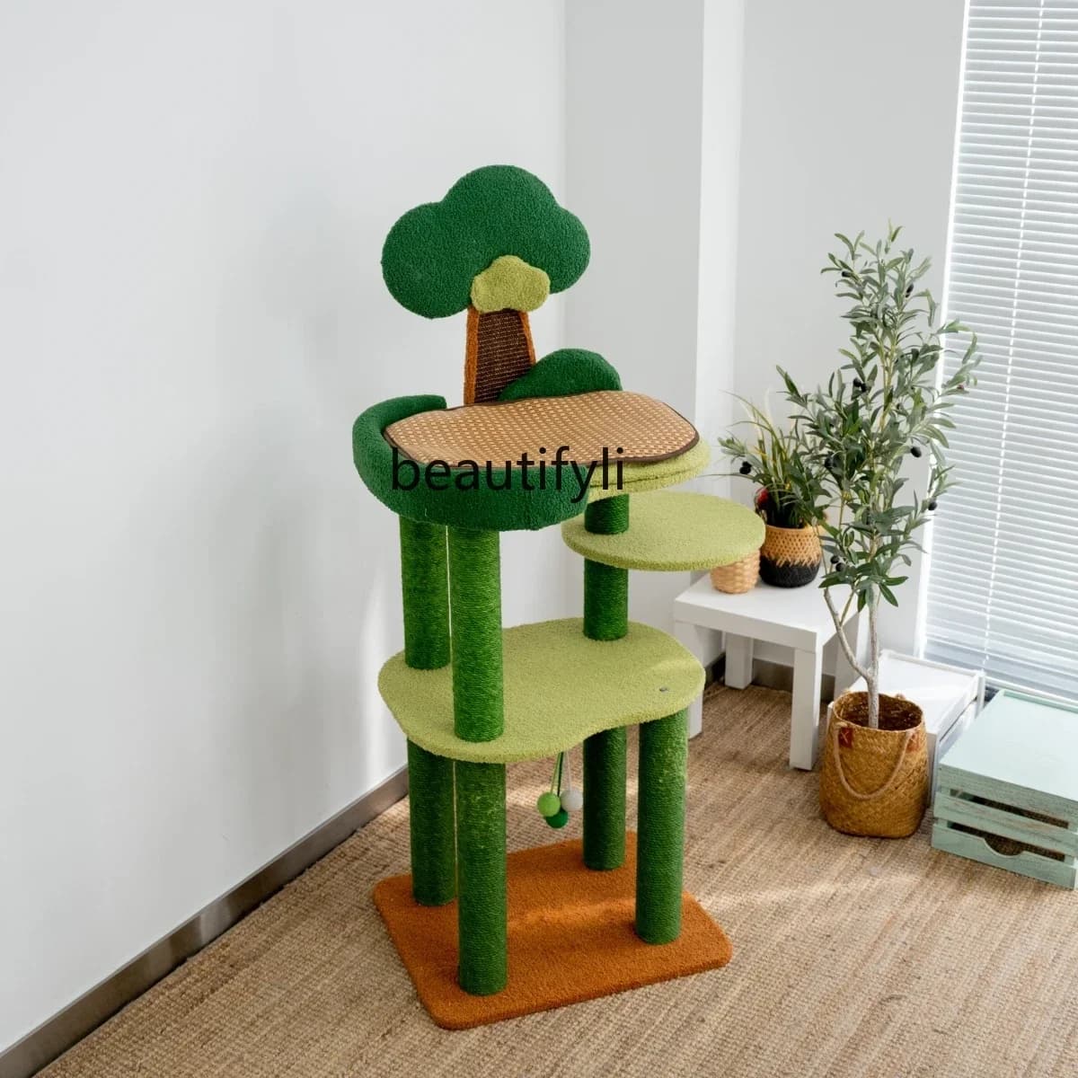 FG11Cat Nest Tree Cat Struttura da arrampicata Un giocattolo in sisal Struttura da arrampicata Letto grande di lusso