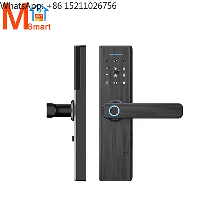 Tuya Smart DoorLock Wifi Door Lock Scheda IC elettronica digitale, chiave, impronta digitale, password, serratura WiFi APP Tuya